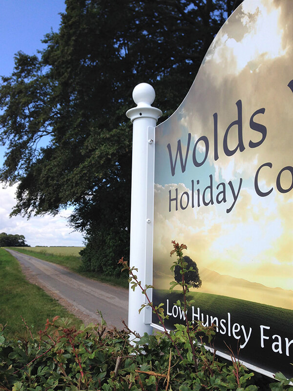 Close up of Wolds Way Sign